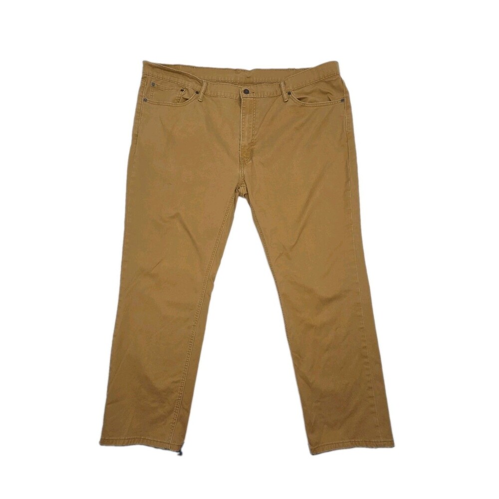Levi's 541 Pants Jeans Athletic Fit Tan Khaki Men Sz 46x32 Cotton Stretch Denim